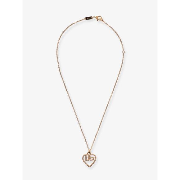 Dolce & Gabbana Women Gold Necklace With Rhinestones - Picture 1 of 2